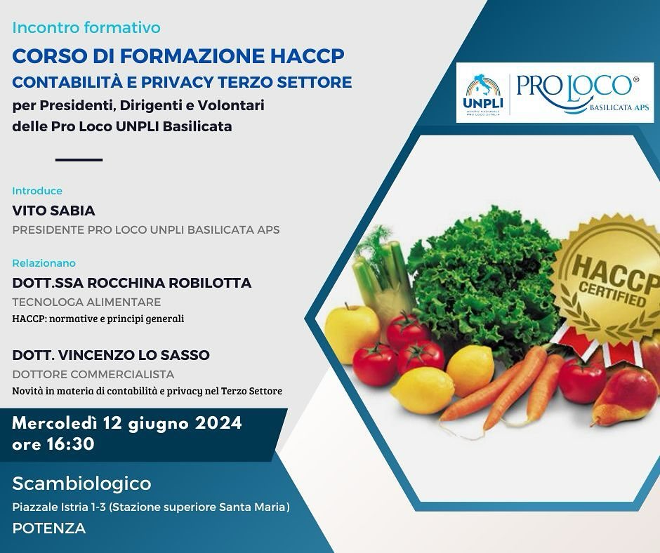 Corso di Formazione HACCP - Contabilità e Privacy