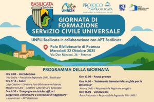 Scopri di più sull'articolo Turismo, patrimonio immateriale e comunicazione efficace: giornata di formazione per i volontari del Servizio Civile Universale UNPLI Basilicata